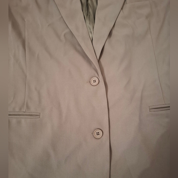 Meshki Simone Lined Oversized Blazer Button Olive Jacket Size Medium New - Picture 7 of 16